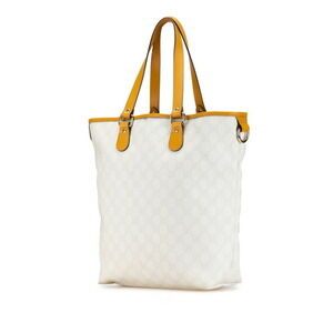 Gucci Tote Leather Plus Bag GG White Supreme Yellow